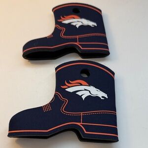 Two Denver Broncos Boot-Shaped Can Cooler - Navy and Orange